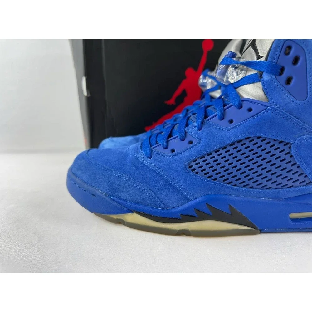 Nike Air Jordan 5 Retro 'Blue Suede' 2017 136027-401 Men's Size 12
